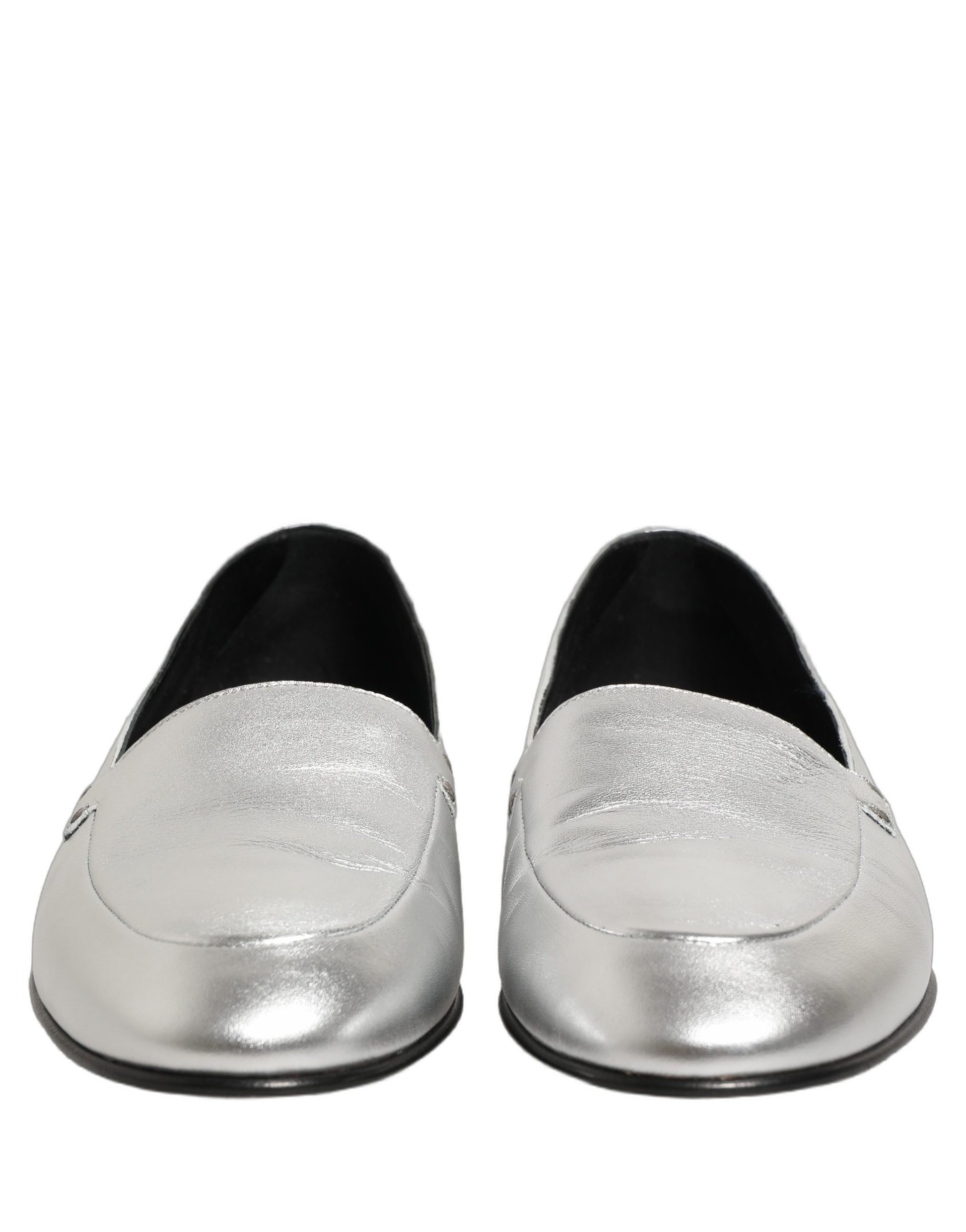 Dolce & Gabbana Silver Slip On Loafers for Men detail view