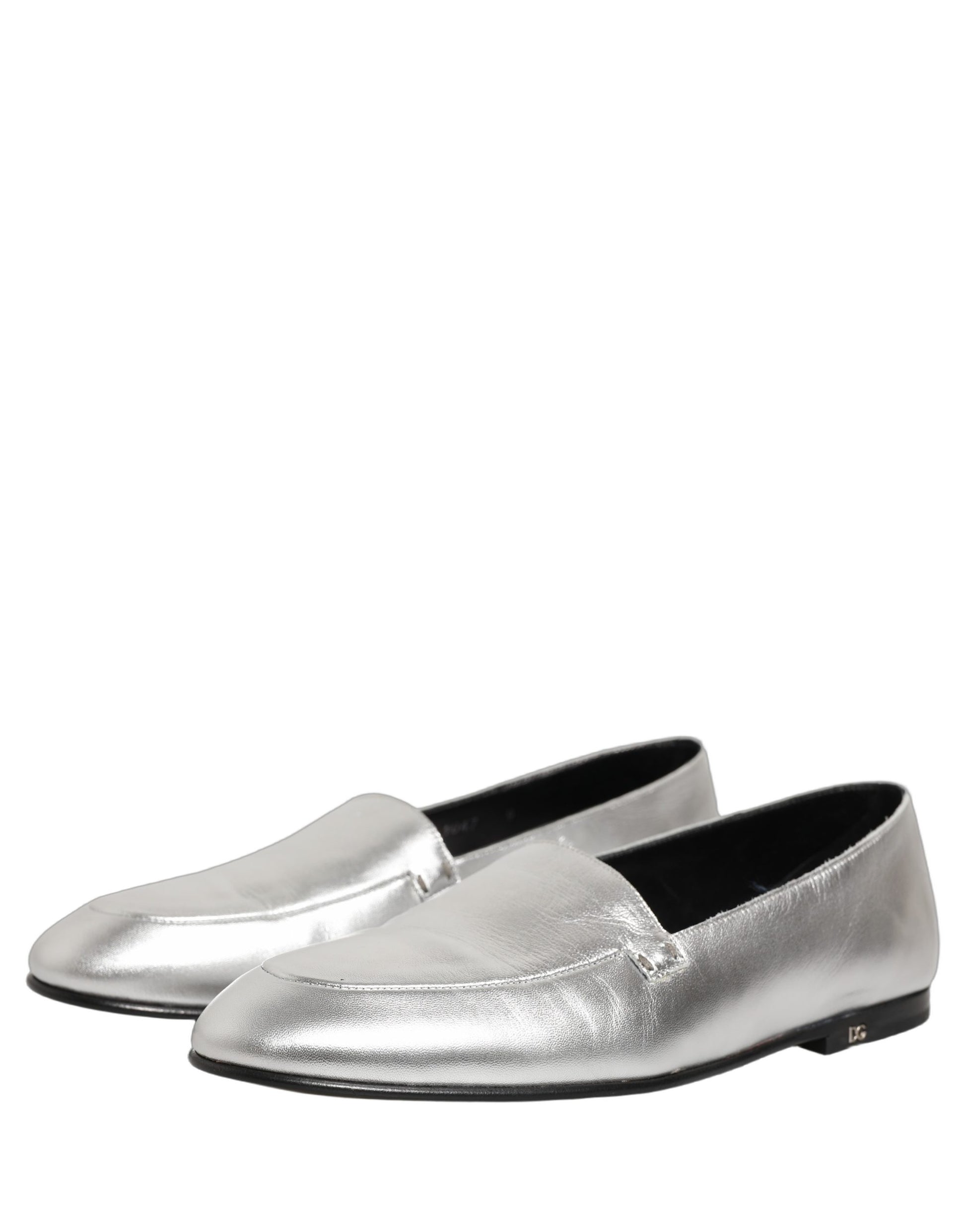 Dolce & Gabbana Silver Slip On Loafers for Men additional view