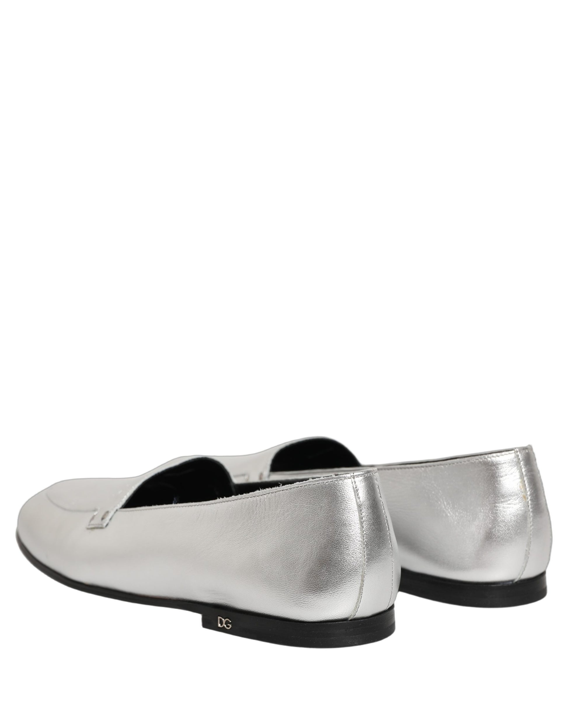 Dolce & Gabbana Silver Slip On Loafers for Men additional view
