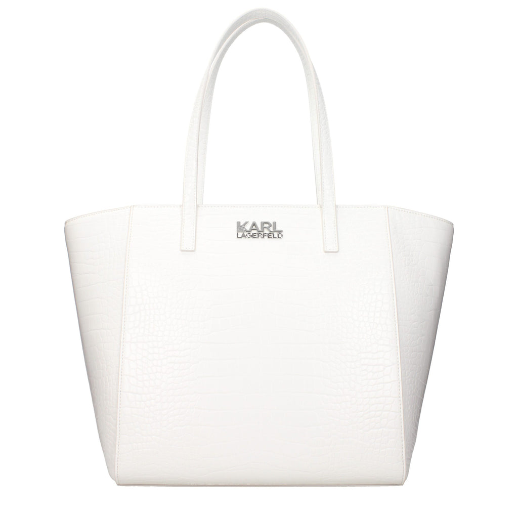 Sac à bandoulière en polyéthylène blanc Karl Lagerfeld