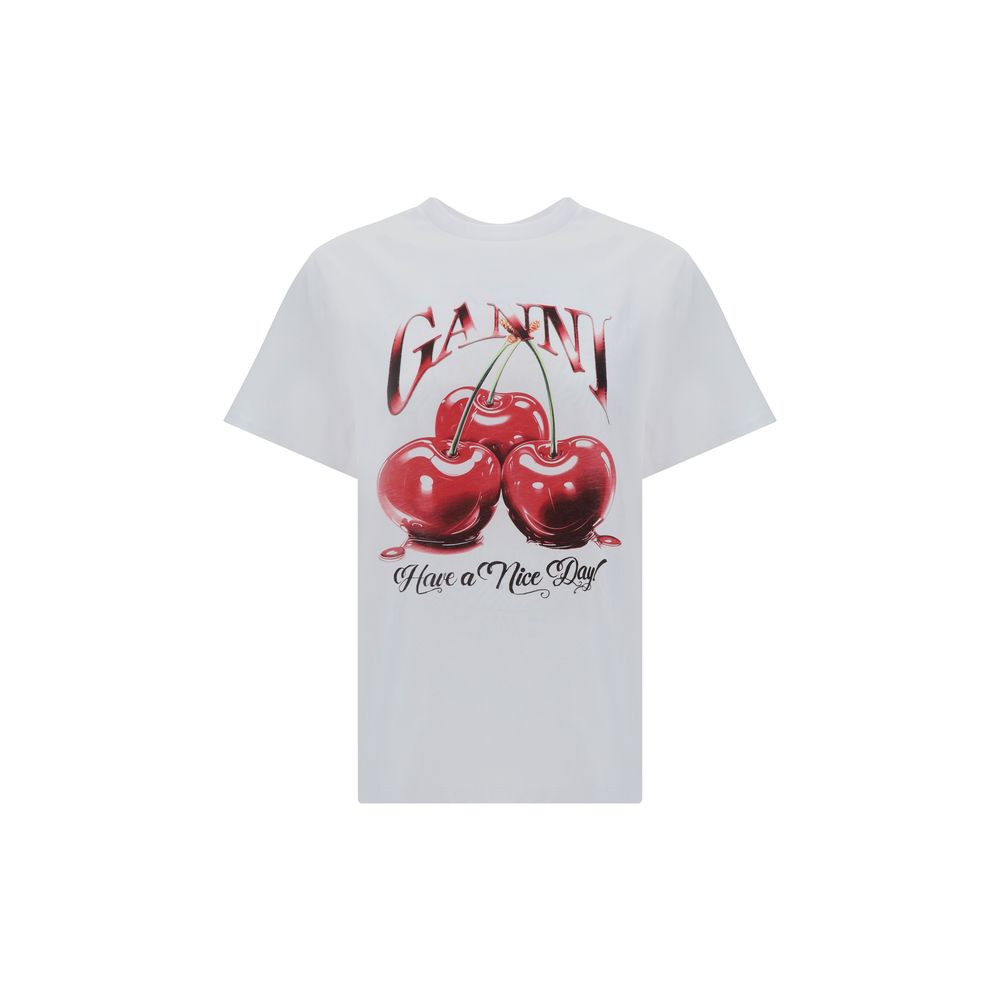 Ganni White T-Shirt for Women
