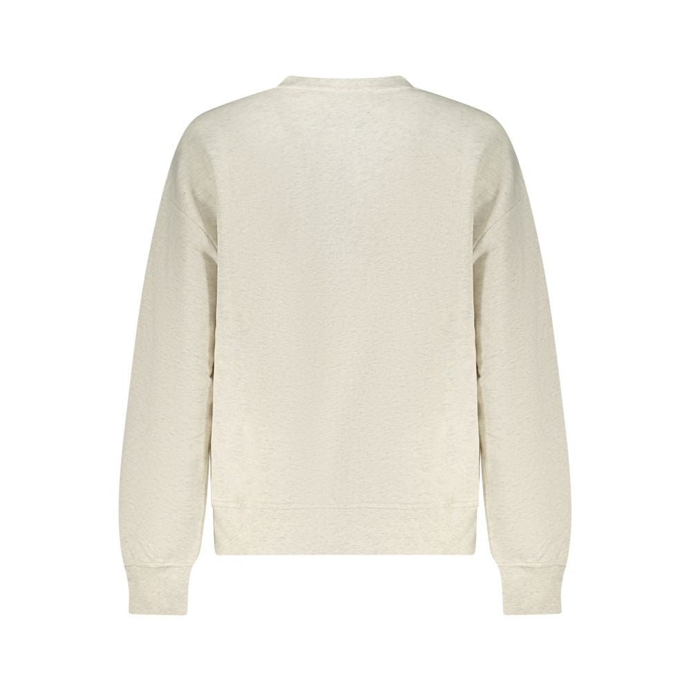 Sweat-shirt femme en coton gris Calvin Klein