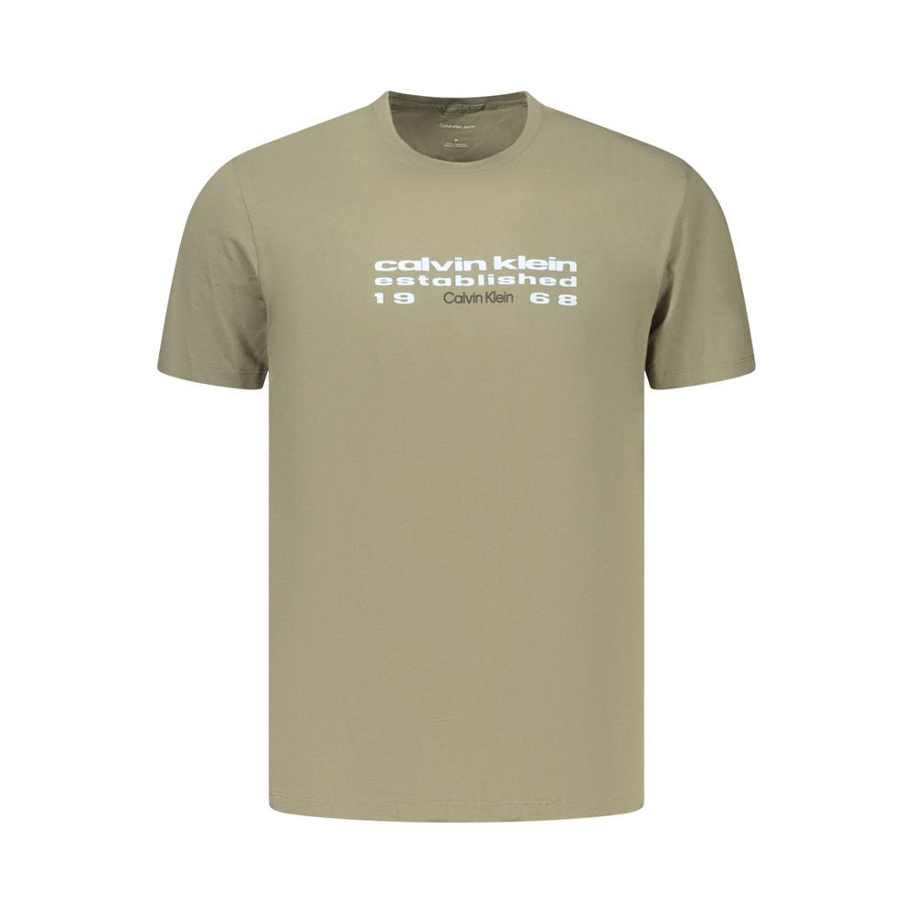 T-shirt vert en coton Calvin Klein pour homme