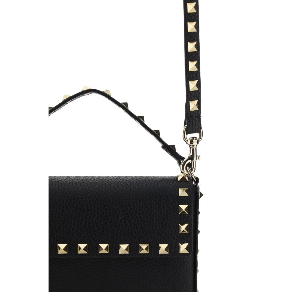 Valentino Garavani Black Shoulder Bag for Women side view