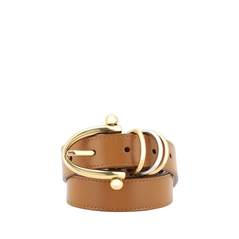 Ceinture Chloé en cuir de veau beige Bos Taurus