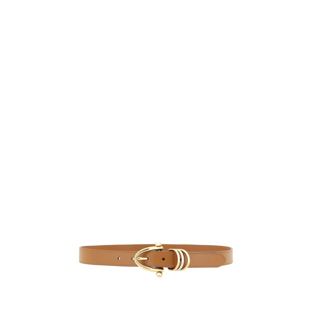 Ceinture Chloé en cuir de veau beige Bos Taurus