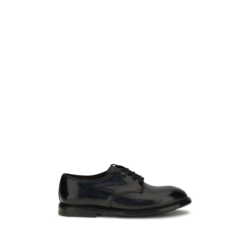 Richelieus et Derbies Premiata en Cuir de Veau Noir Bos Taurus