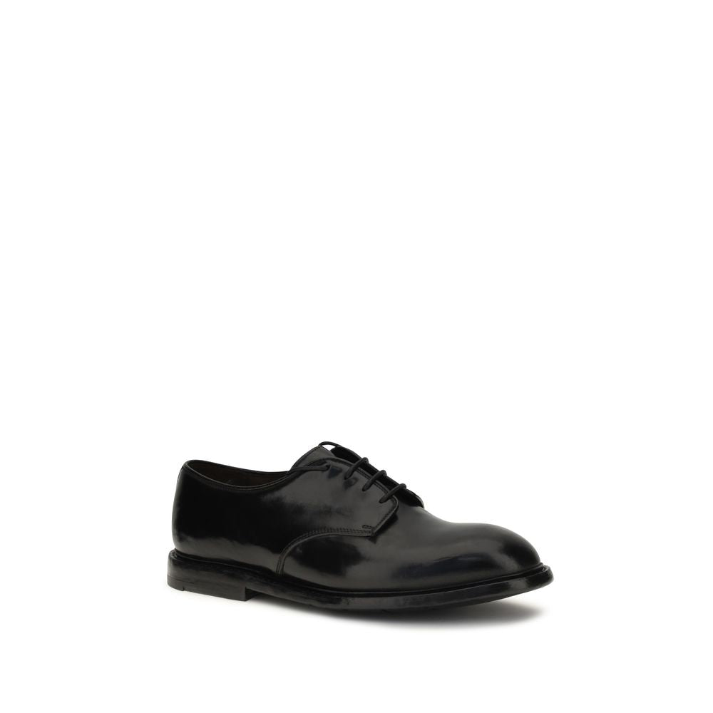Richelieus et Derbies Premiata en Cuir de Veau Noir Bos Taurus