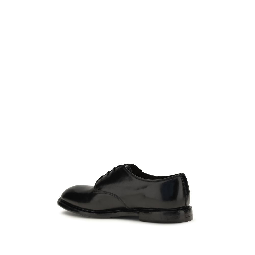 Richelieus et Derbies Premiata en Cuir de Veau Noir Bos Taurus