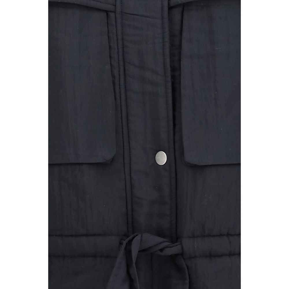 Marant Etoile Black Full Length Jacket for Women detail view
