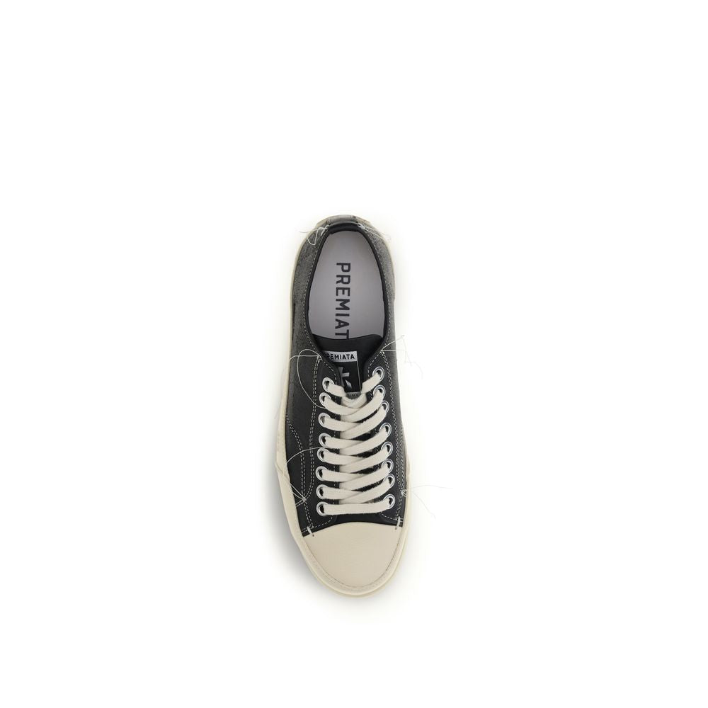 Baskets basses Premiata en cuir de veau noir Bos Taurus