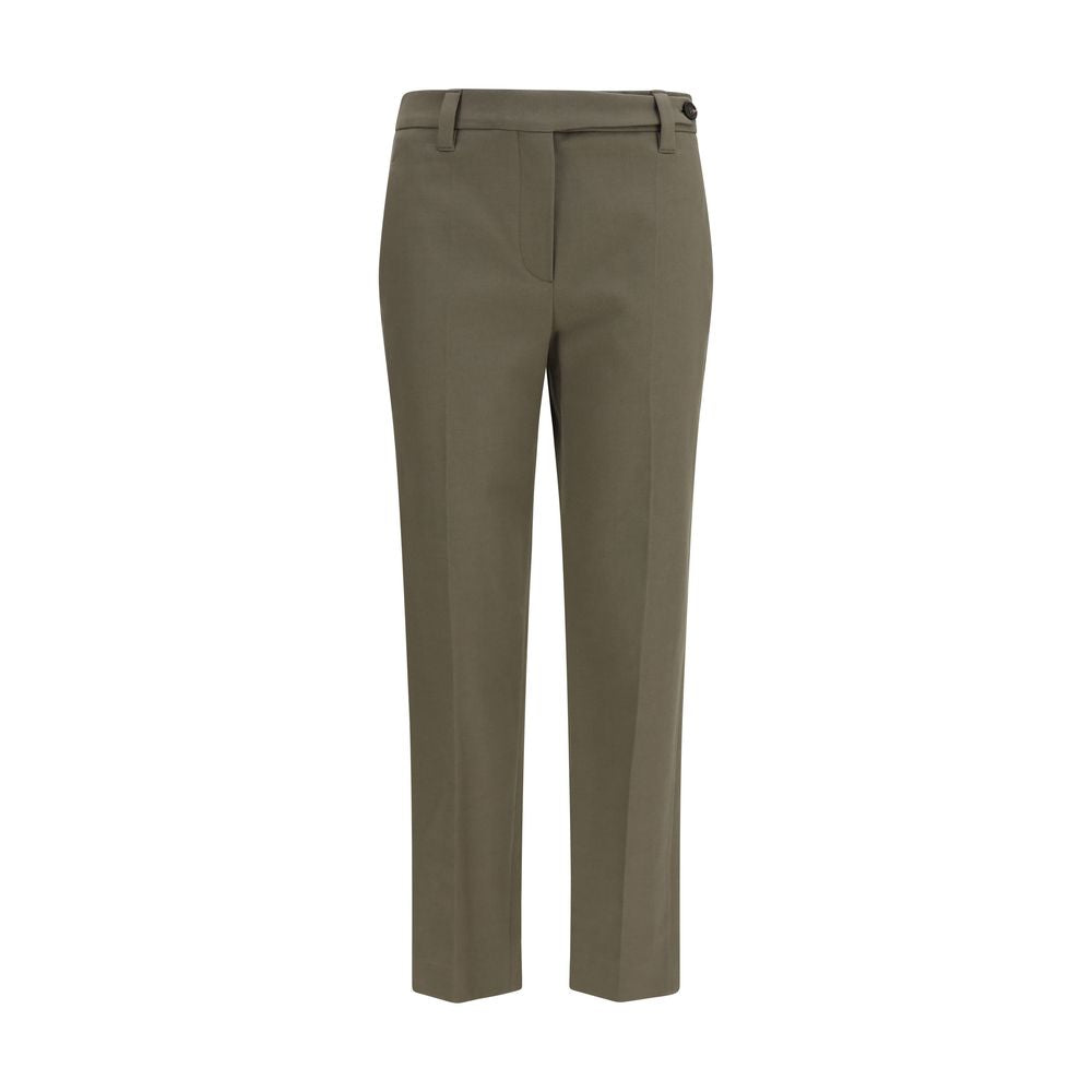 Pantalon habillé bicolore en coton Brunello Cucinelli