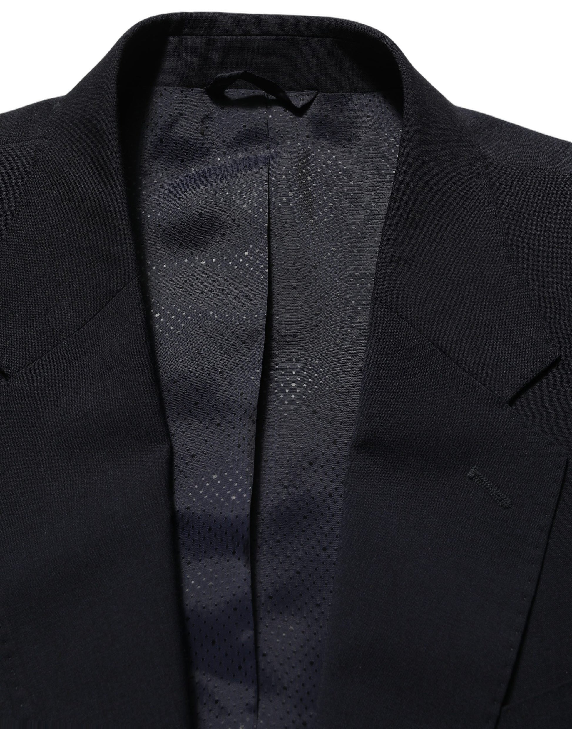 Dolce & Gabbana Black Wool Single Breasted Men Blazer Jacket