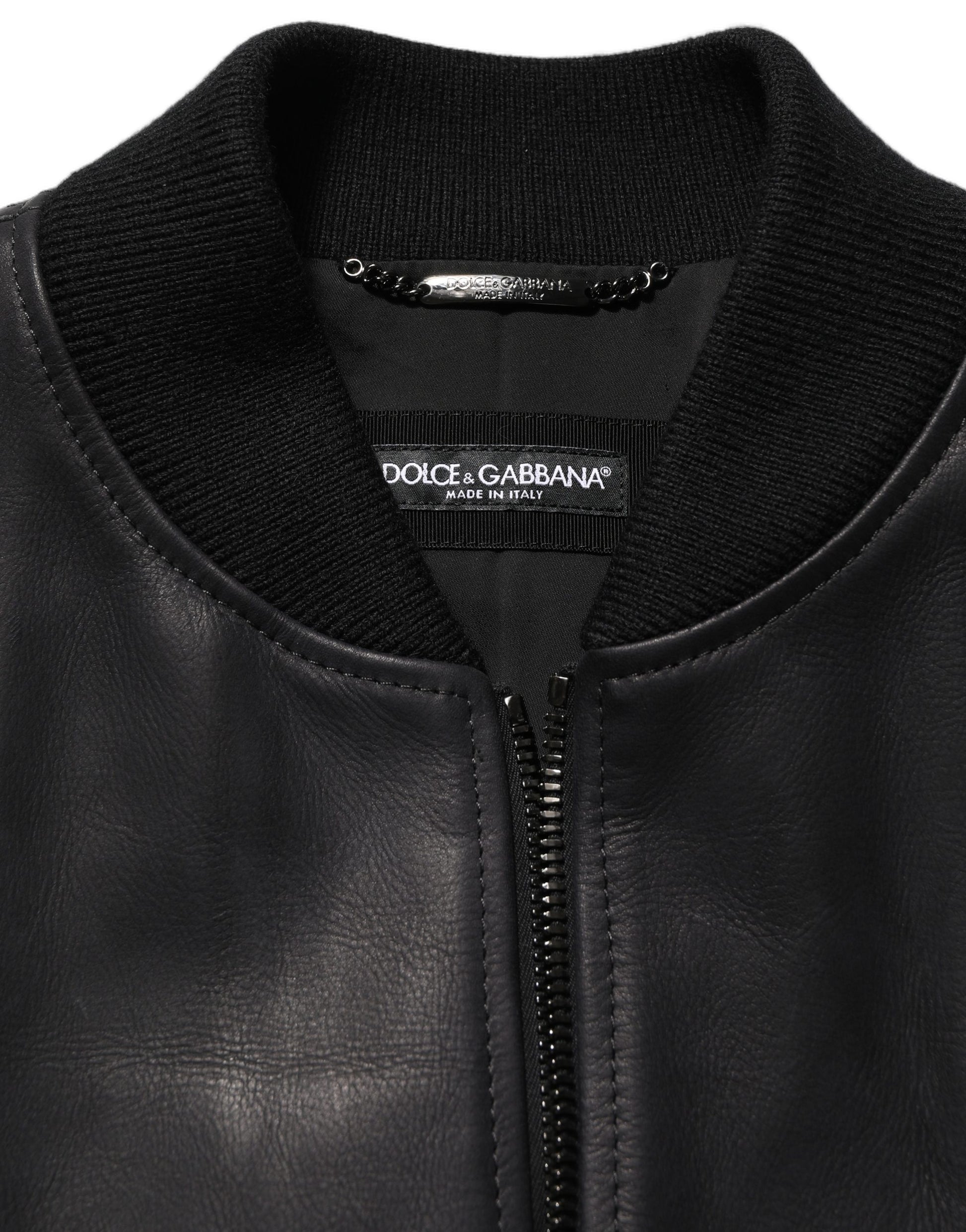 Dolce & Gabbana Black Biker Jackets for Men additional view
