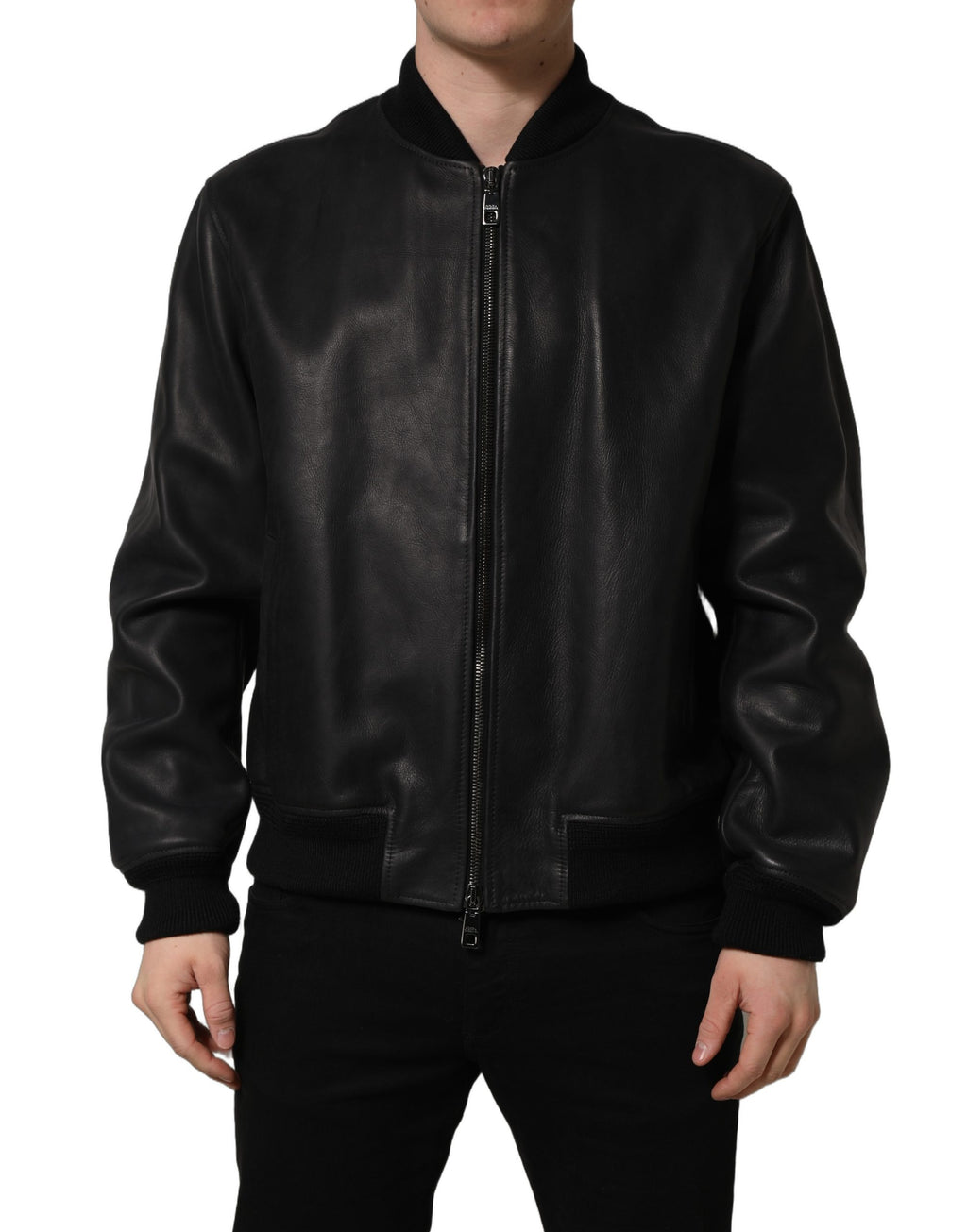Dolce & Gabbana Black Biker Jackets for Men