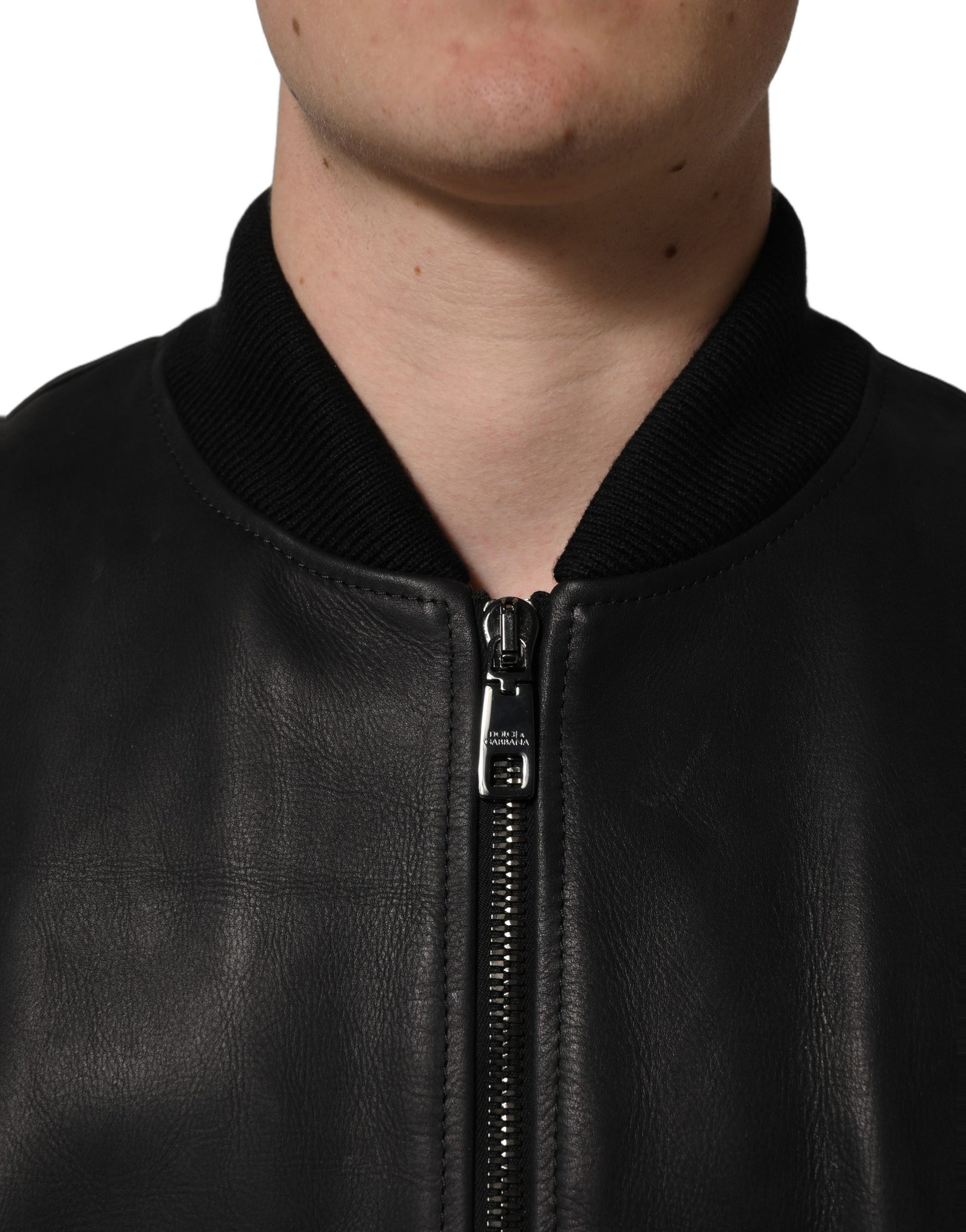 Dolce & Gabbana Black Biker Jackets for Men additional view