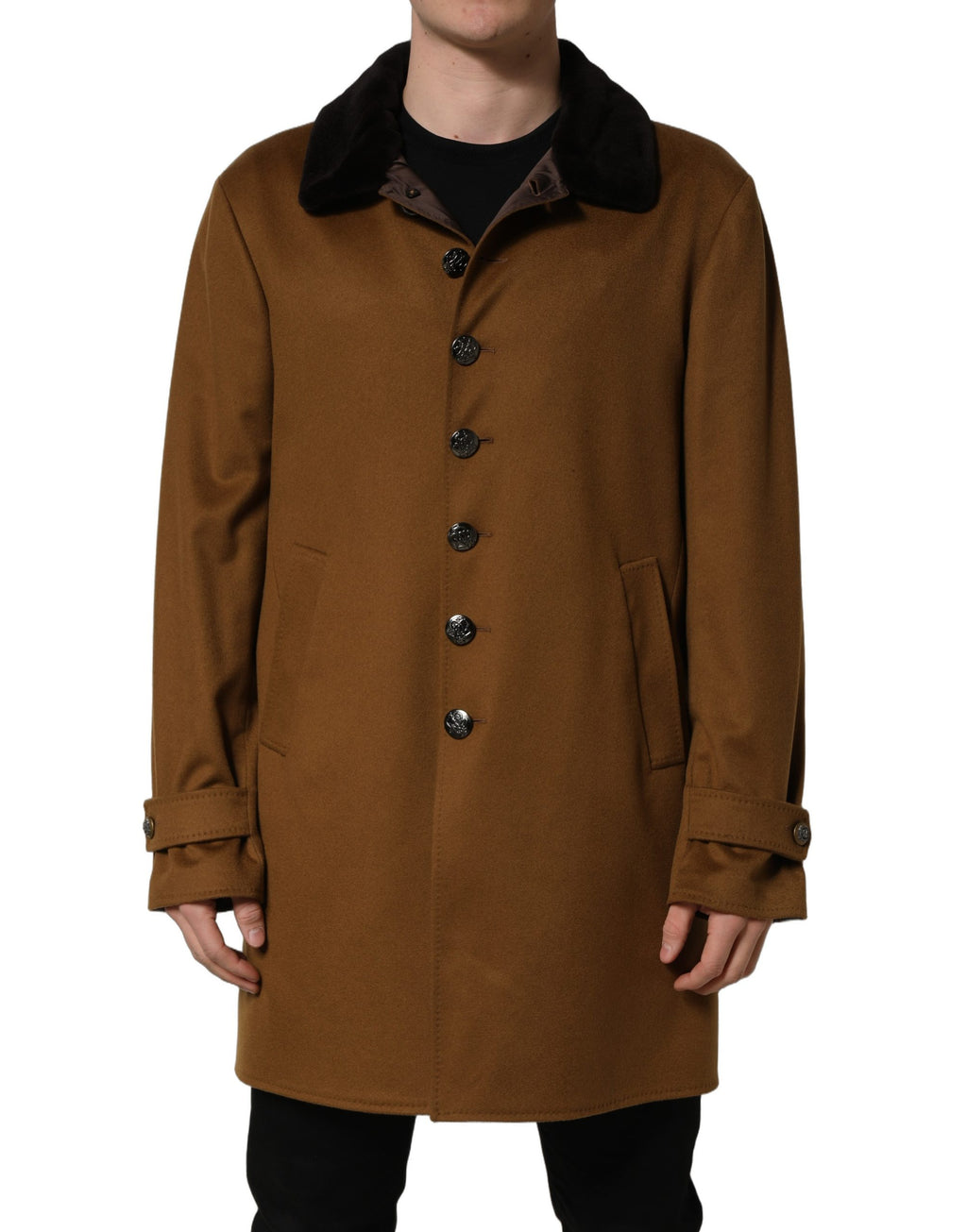 Dolce & Gabbana Brown Full Length Jacket for Men alternate view