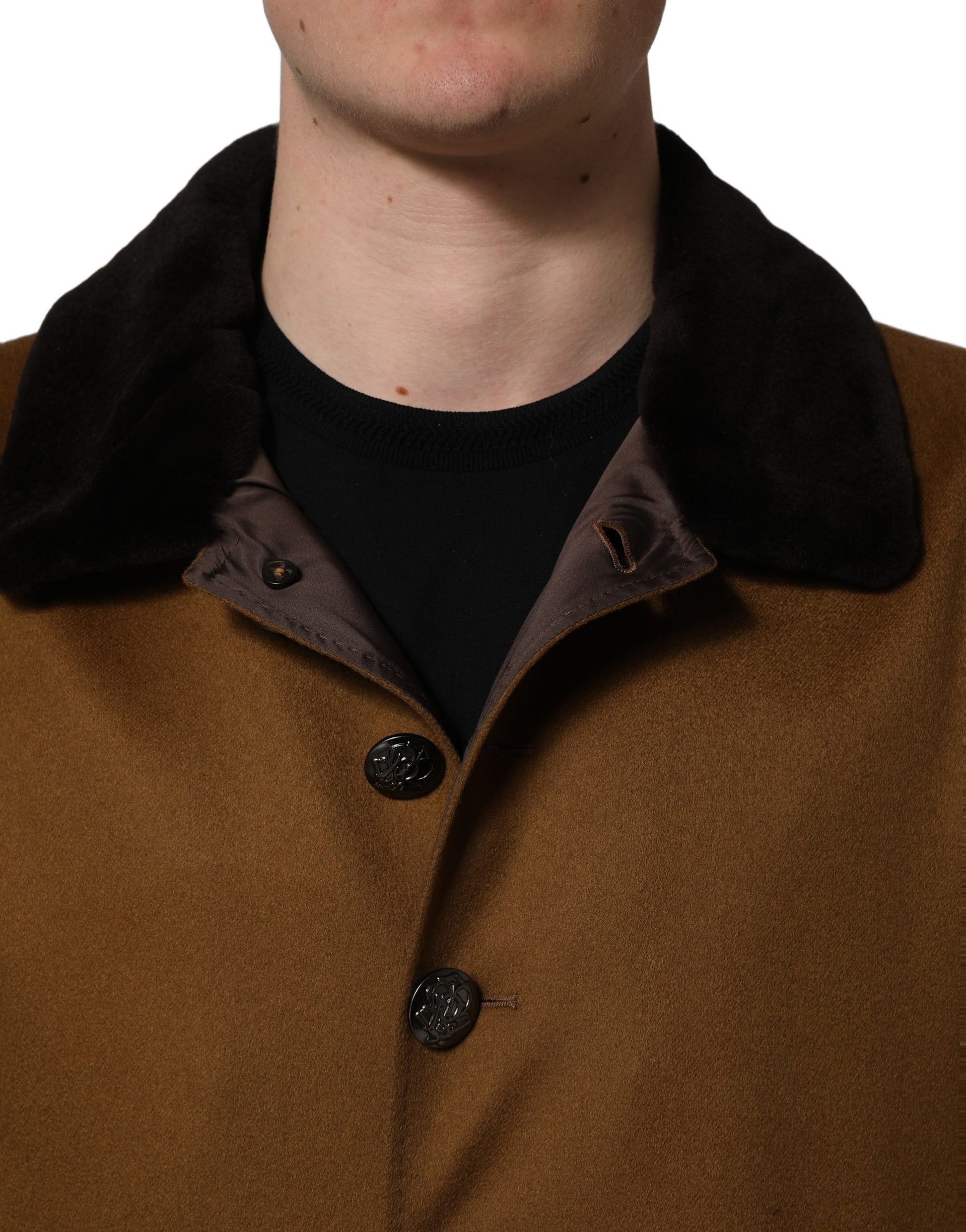 Dolce & Gabbana Brown Full Length Jacket for Men additional view