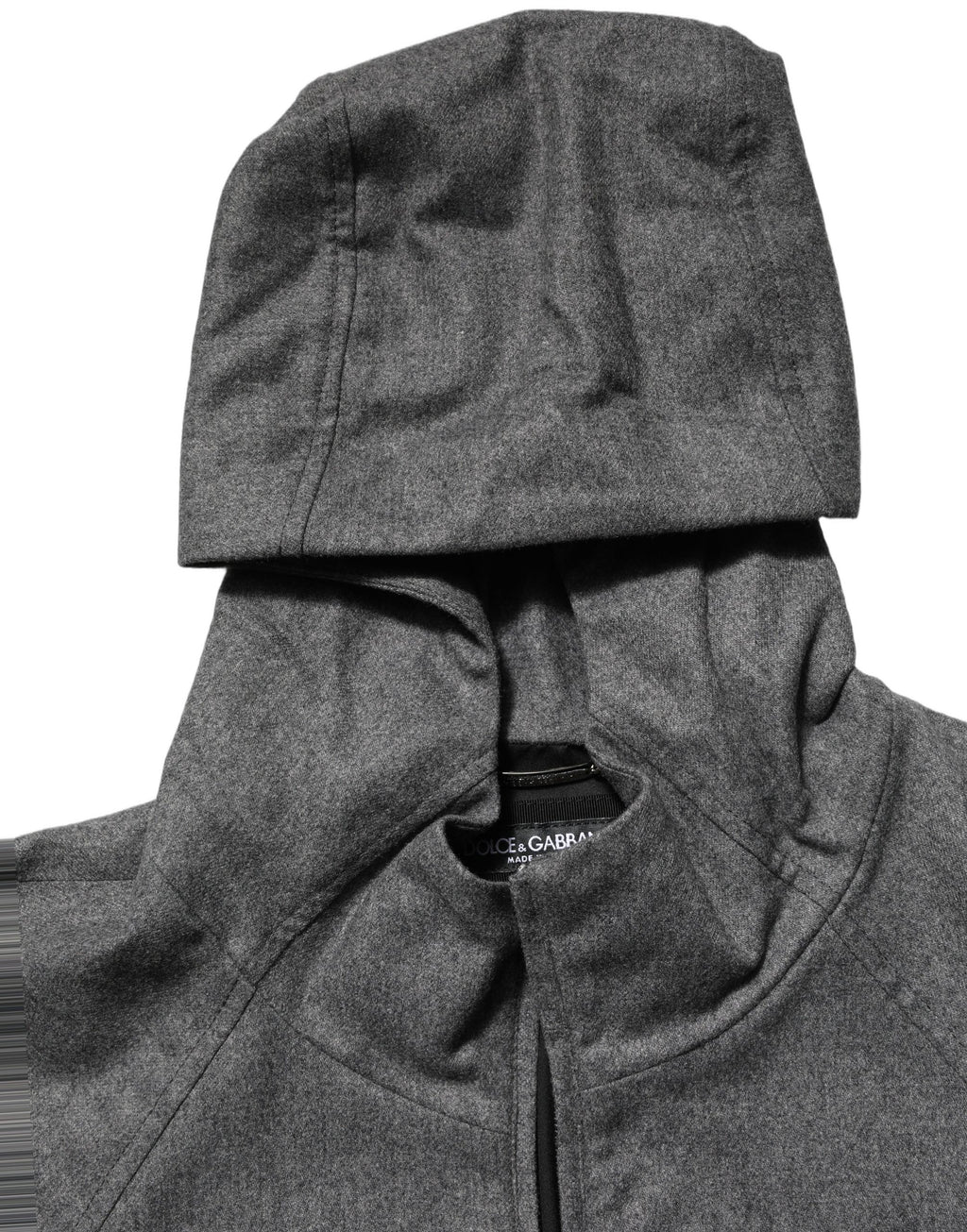 Bomber zippé à capuche Dolce & Gabbana en coton gris pour homme