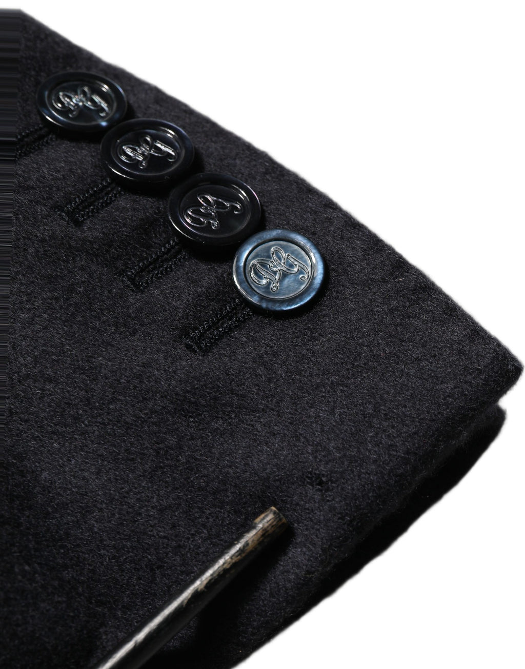 Veste de blazer droite en cachemire noir Dolce & Gabbana