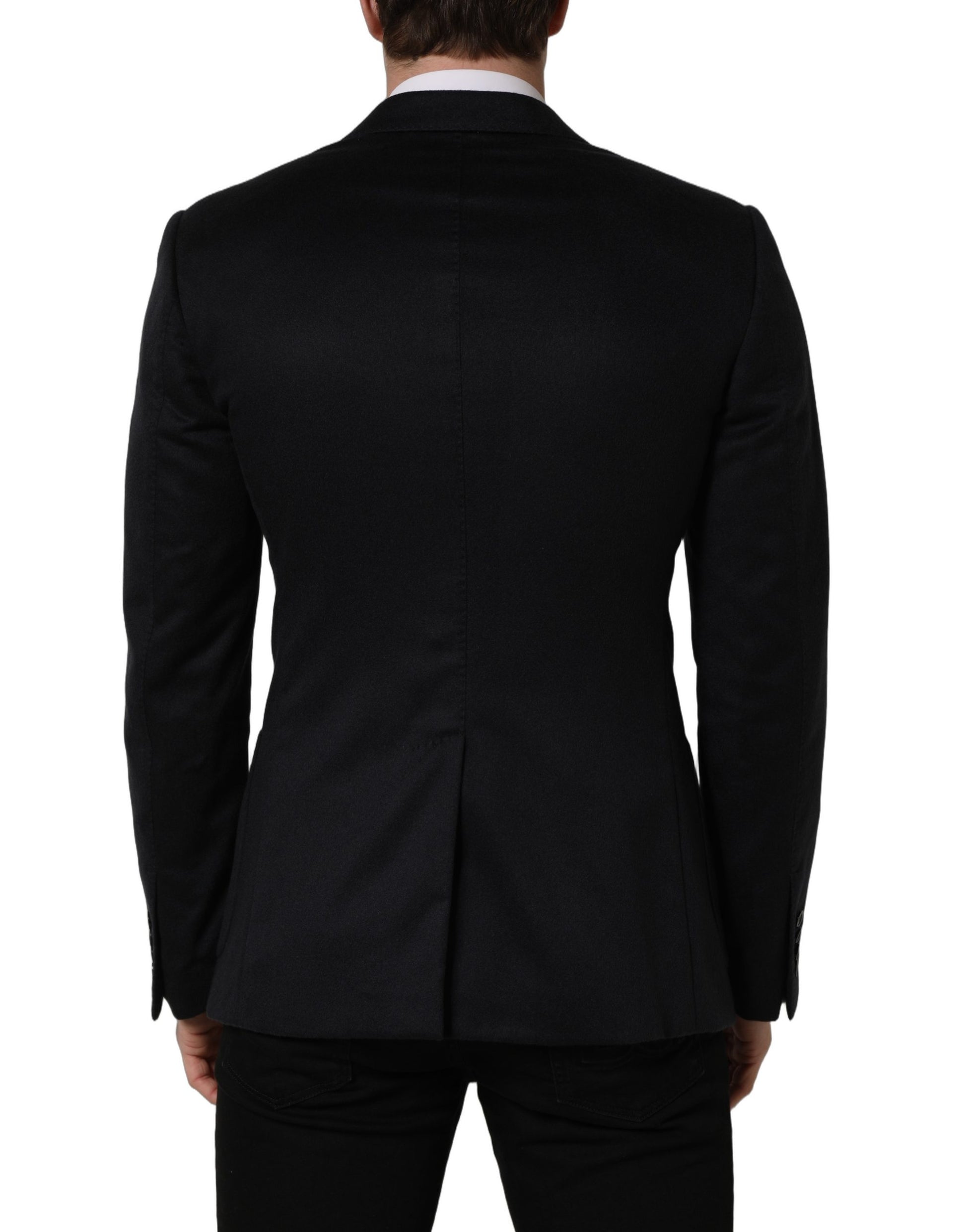 Veste de blazer droite en cachemire noir Dolce & Gabbana