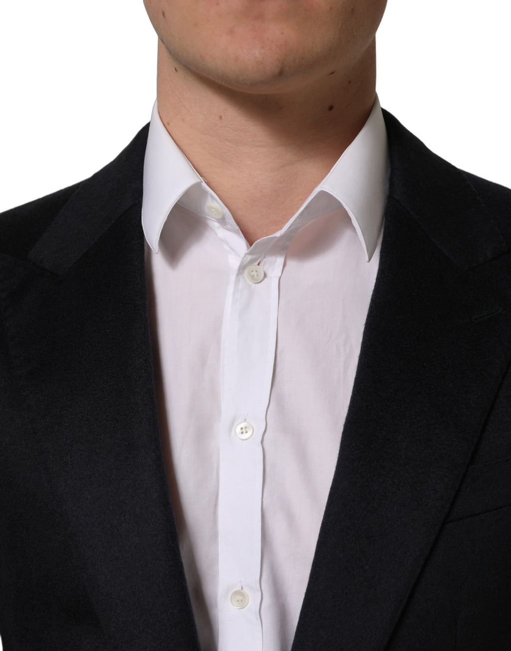 Veste de blazer droite en cachemire noir Dolce & Gabbana