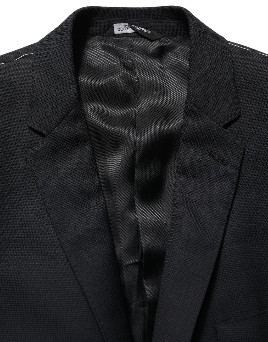 Dolce & Gabbana Black Wool Single Breasted Blazer Jacket