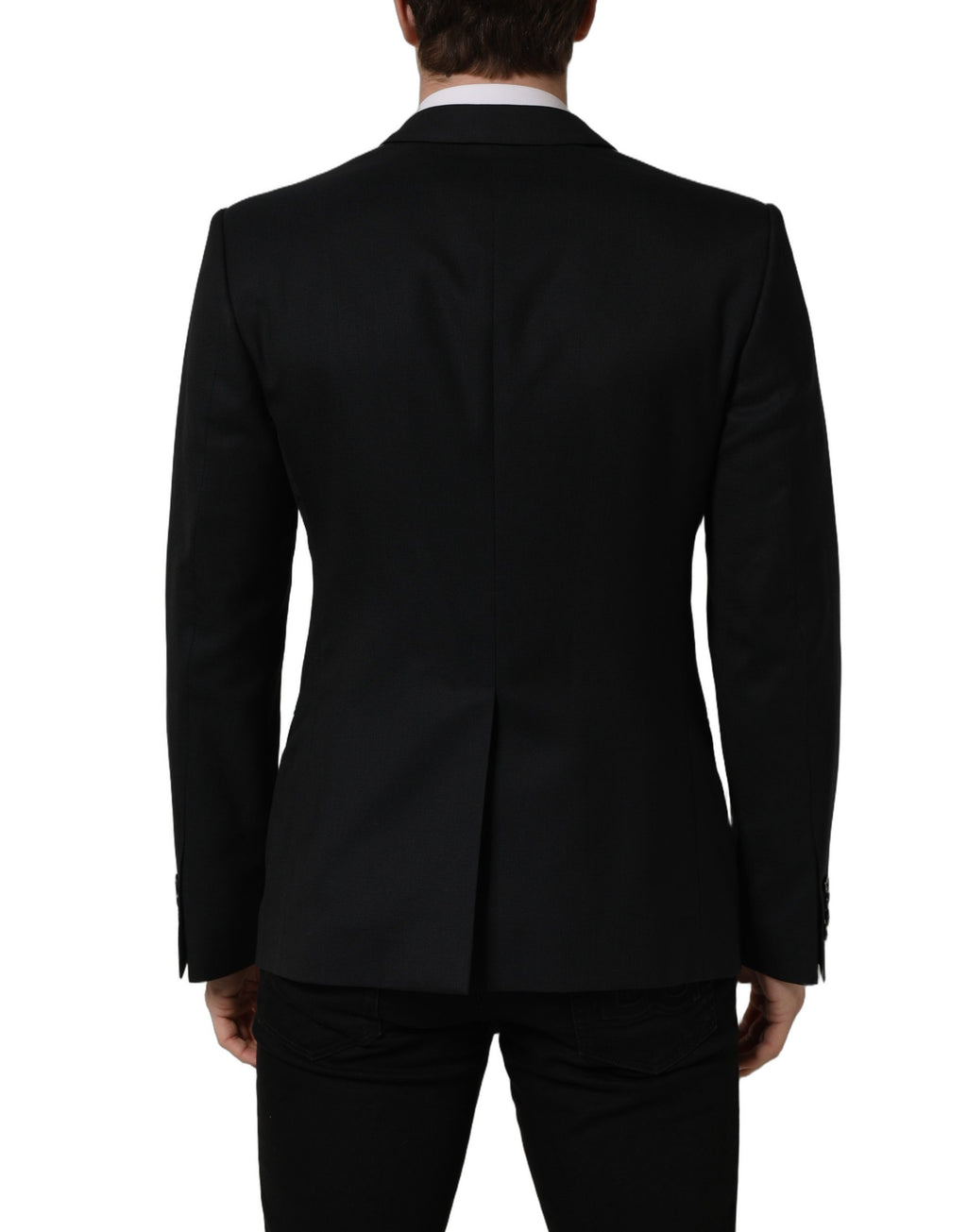 Dolce & Gabbana Black Wool Single Breasted Blazer Jacket