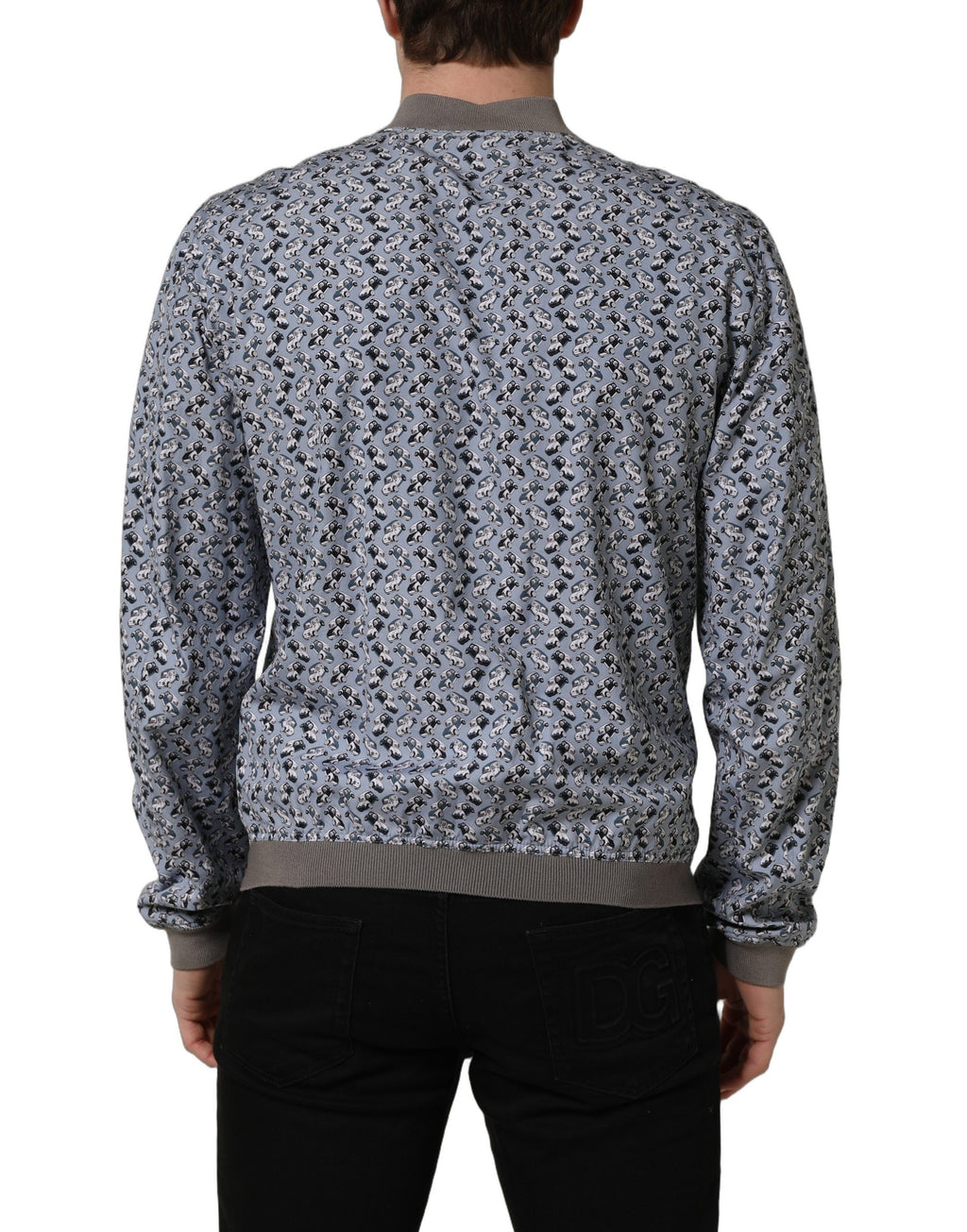 Dolce & Gabbana Blue Bomber for Men side view
