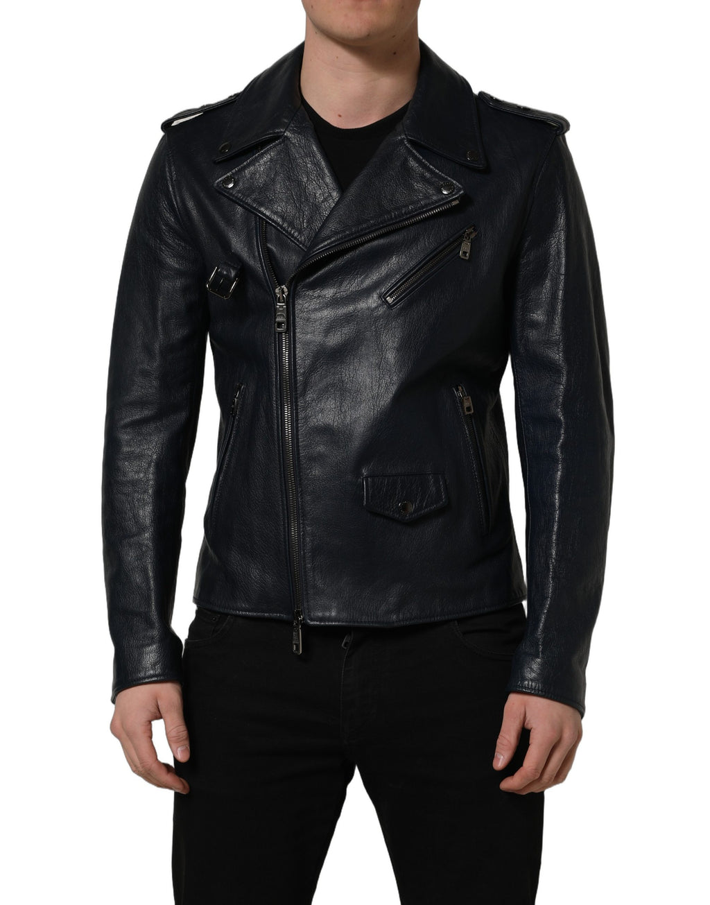 Dolce & Gabbana Black Biker Jackets for Men alternate view