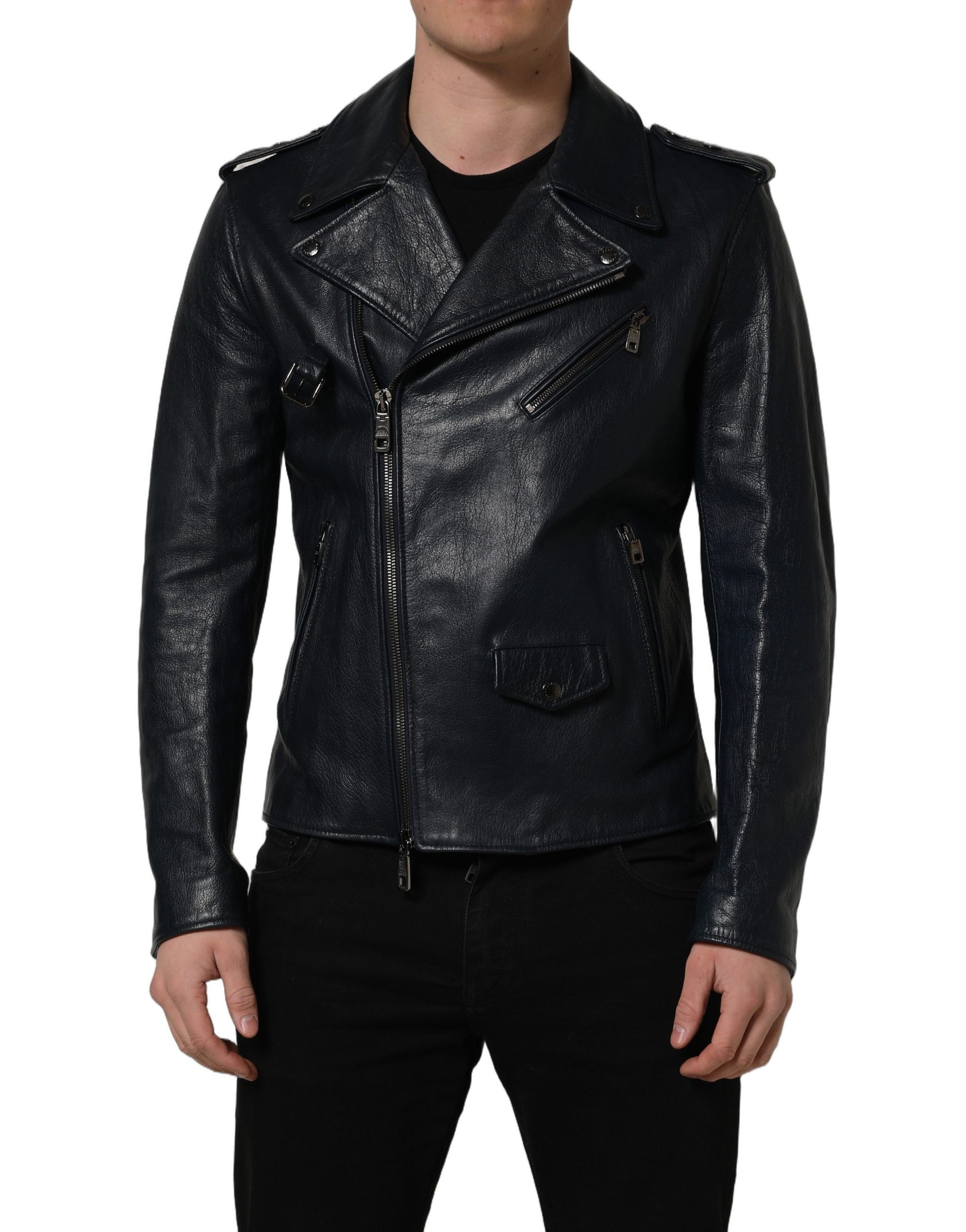 Dolce & Gabbana Black Biker Jackets for Men alternate view