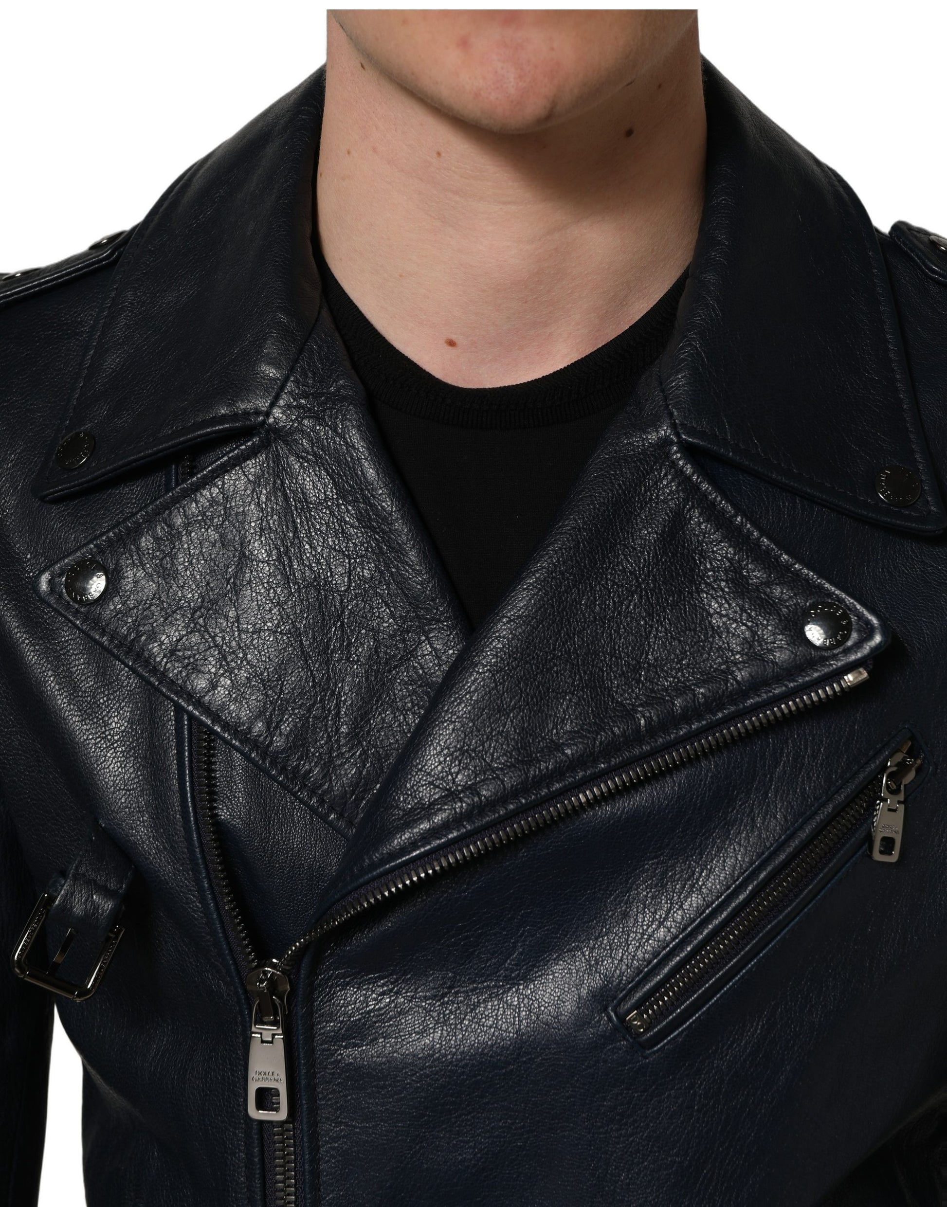 Dolce & Gabbana Black Biker Jackets for Men additional view