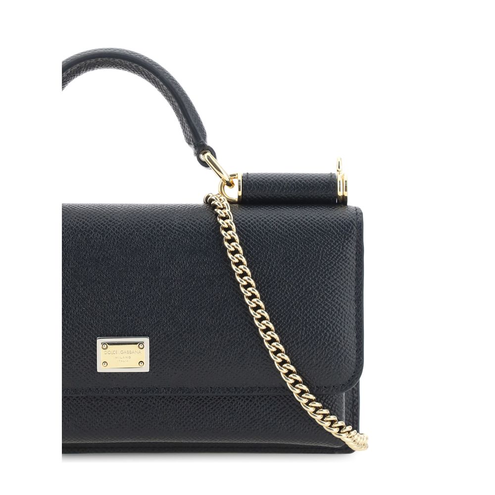 Dolce & Gabbana Black Shoulder Bag for Women side view