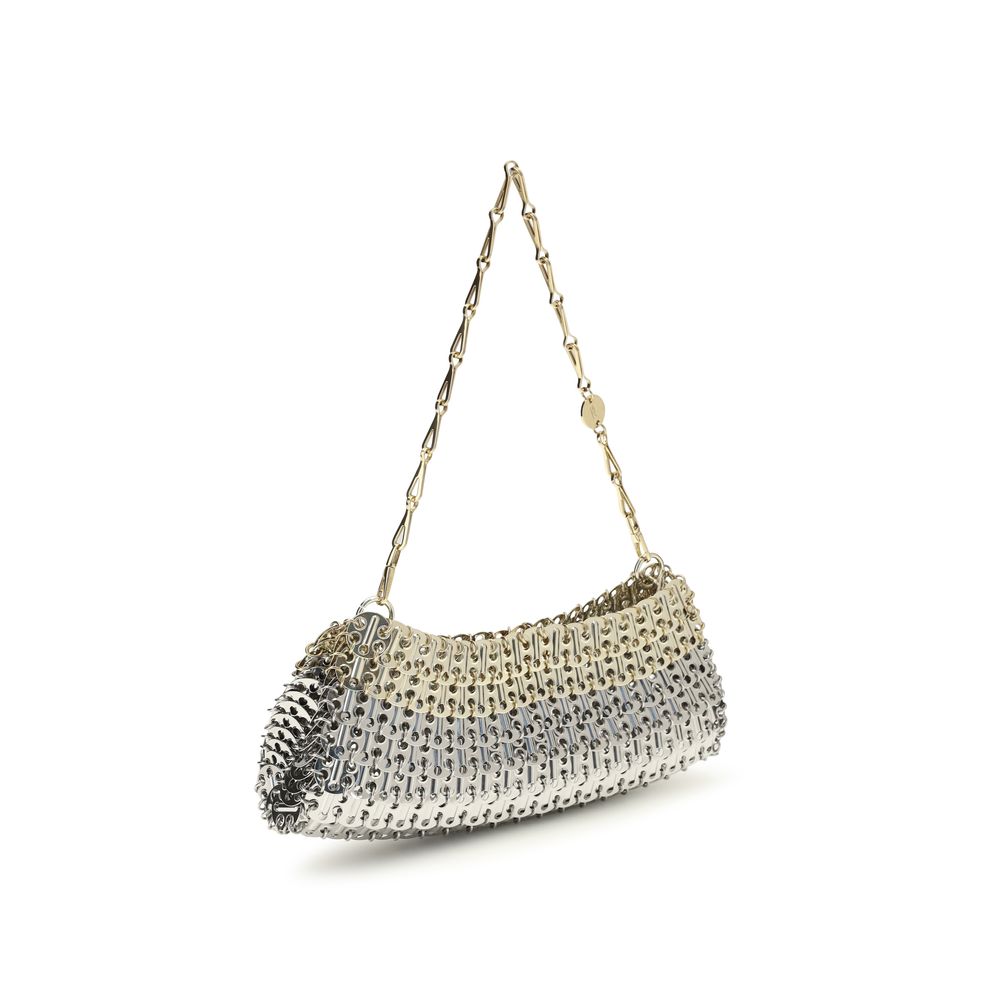 Sac bandoulière Rabanne en laiton argenté