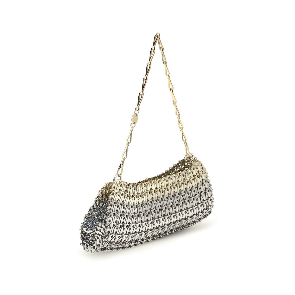 Sac bandoulière Rabanne en laiton argenté