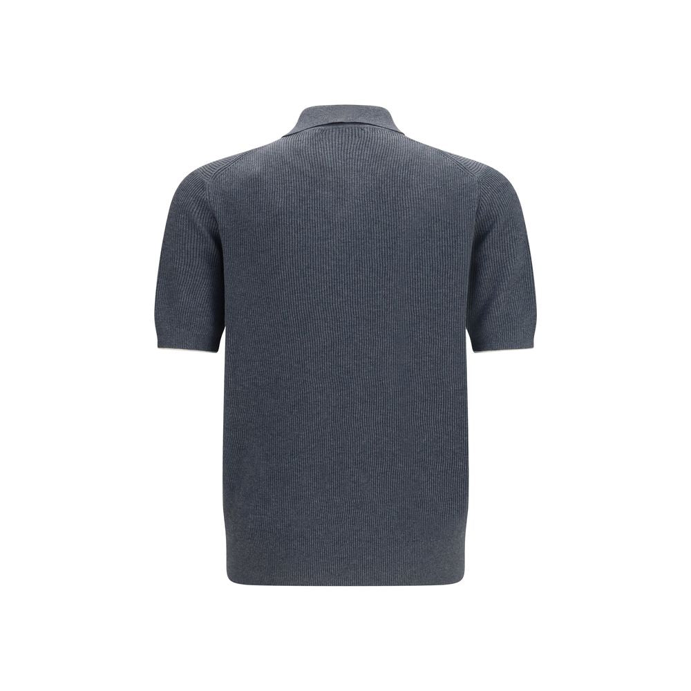Brunello Cucinelli Grey Polo Shirt for Men alternate view