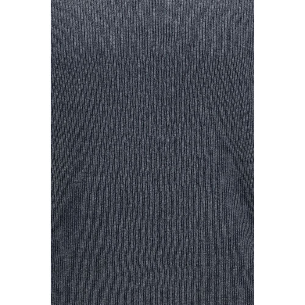Brunello Cucinelli Grey Polo Shirt for Men detail view