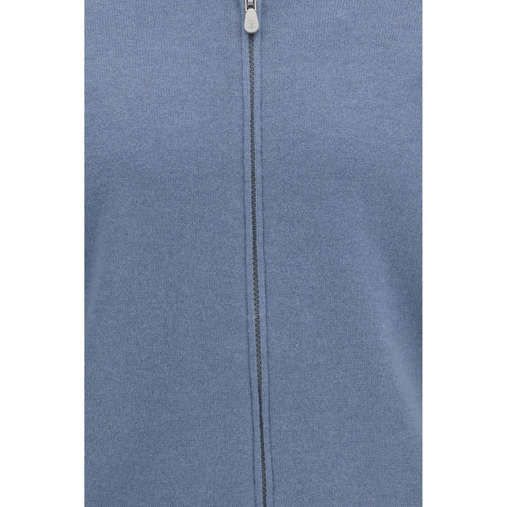 Brunello Cucinelli Blue Cardigan for Men detail view
