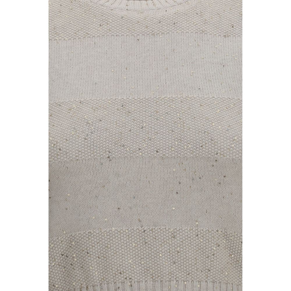 Brunello Cucinelli Beige Sweater detail view