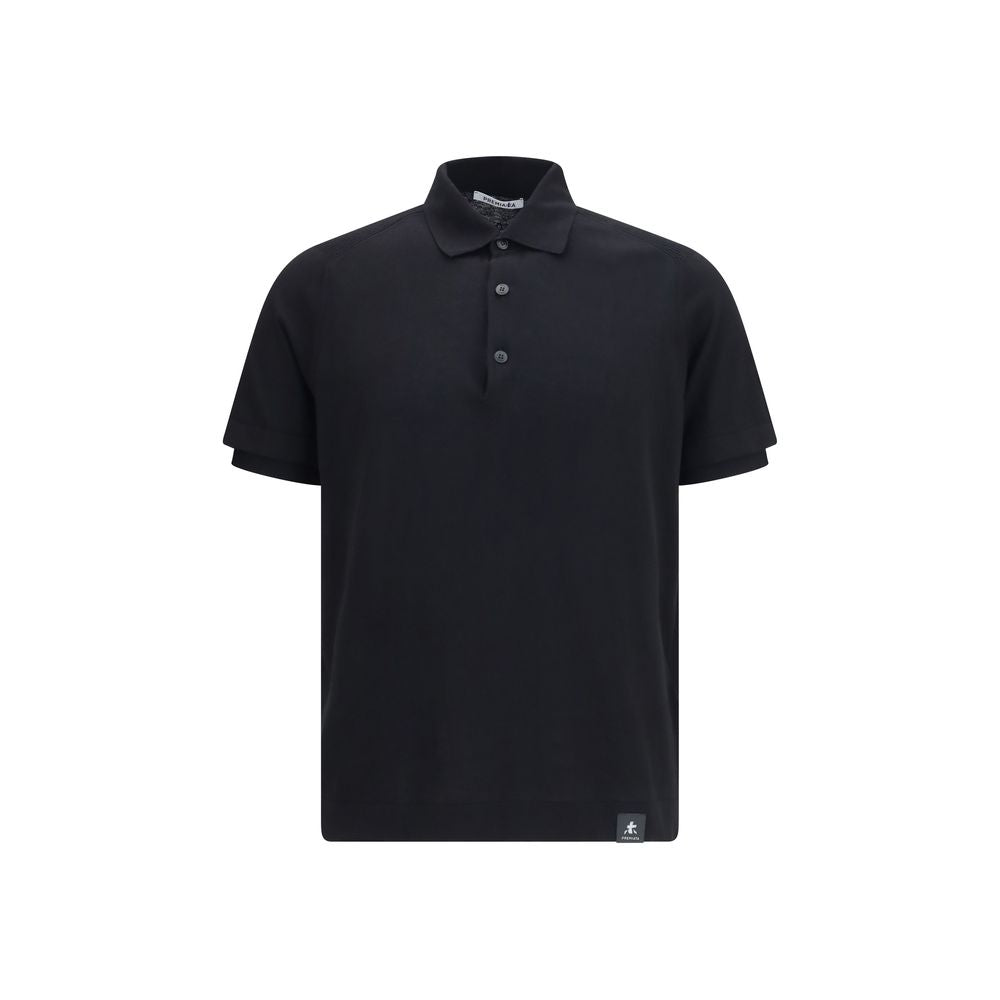 Polo Premiata en coton noir