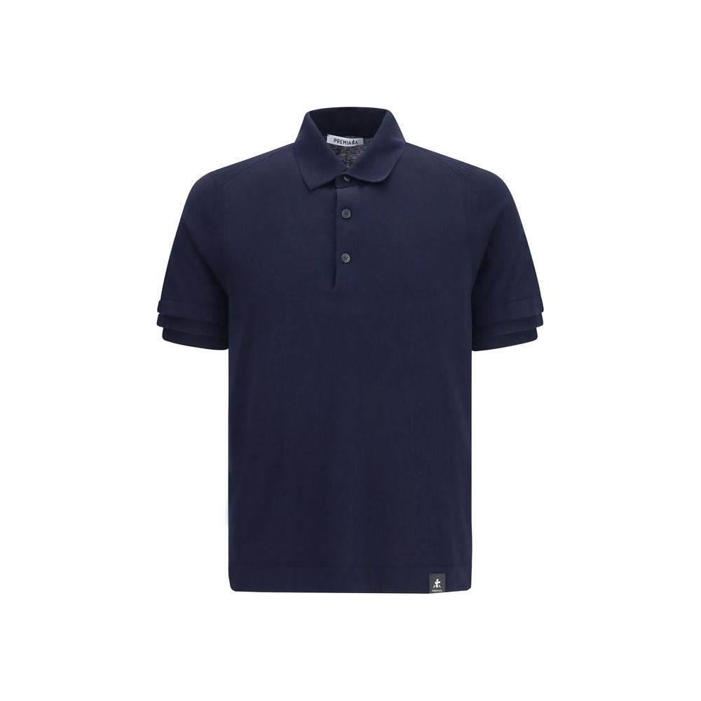 Polo Premiata en coton bleu