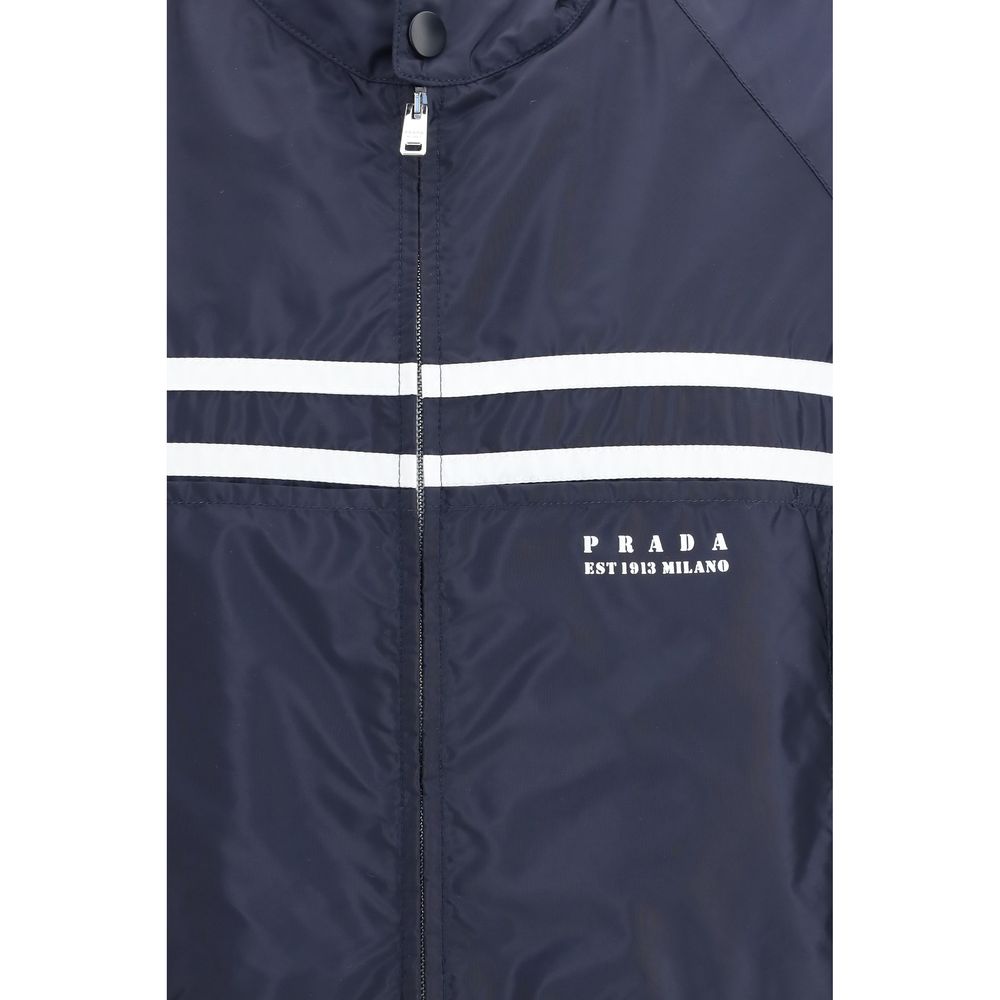 Prada Blue Shell Jacket for Men detail view