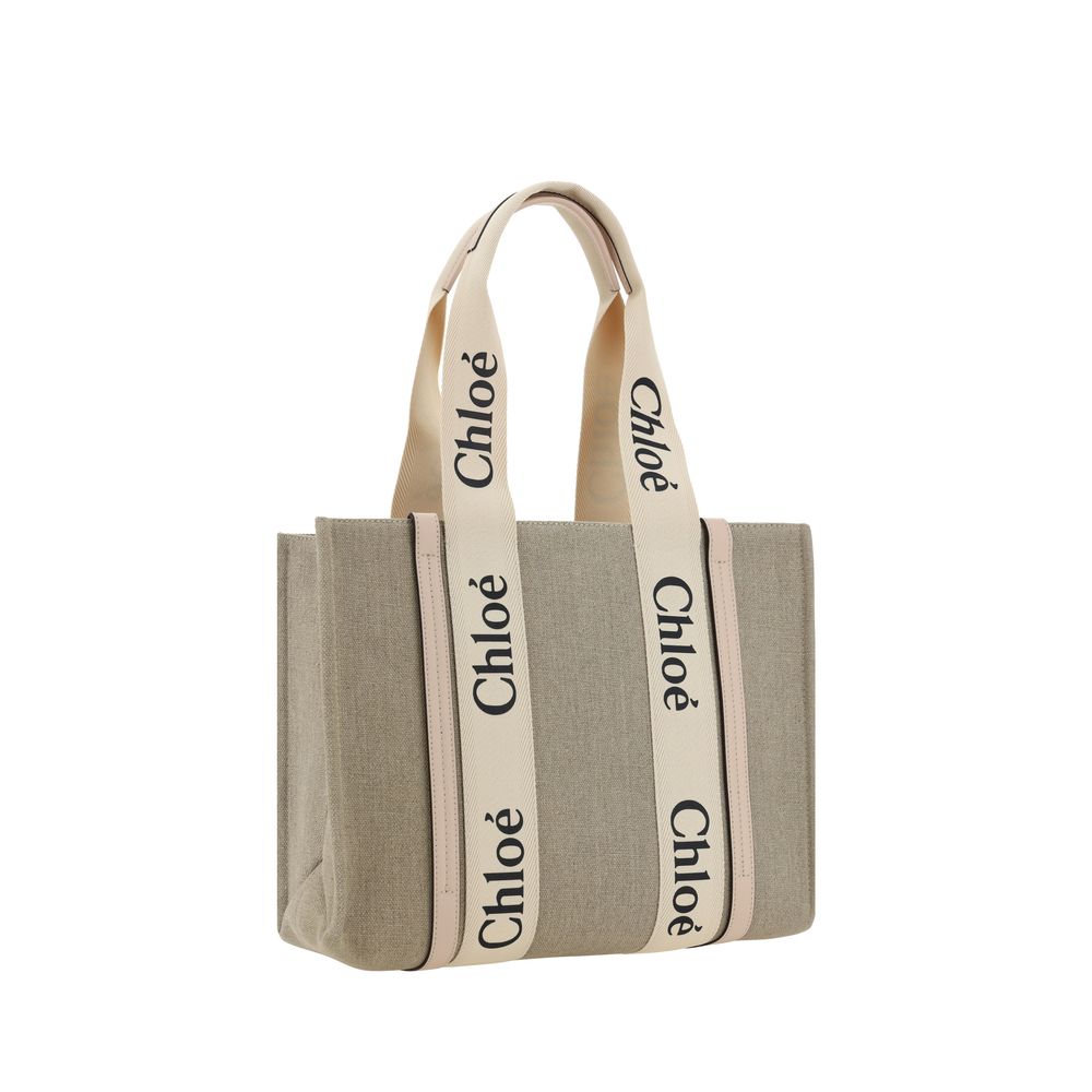 Sac à main Chloé en lin beige