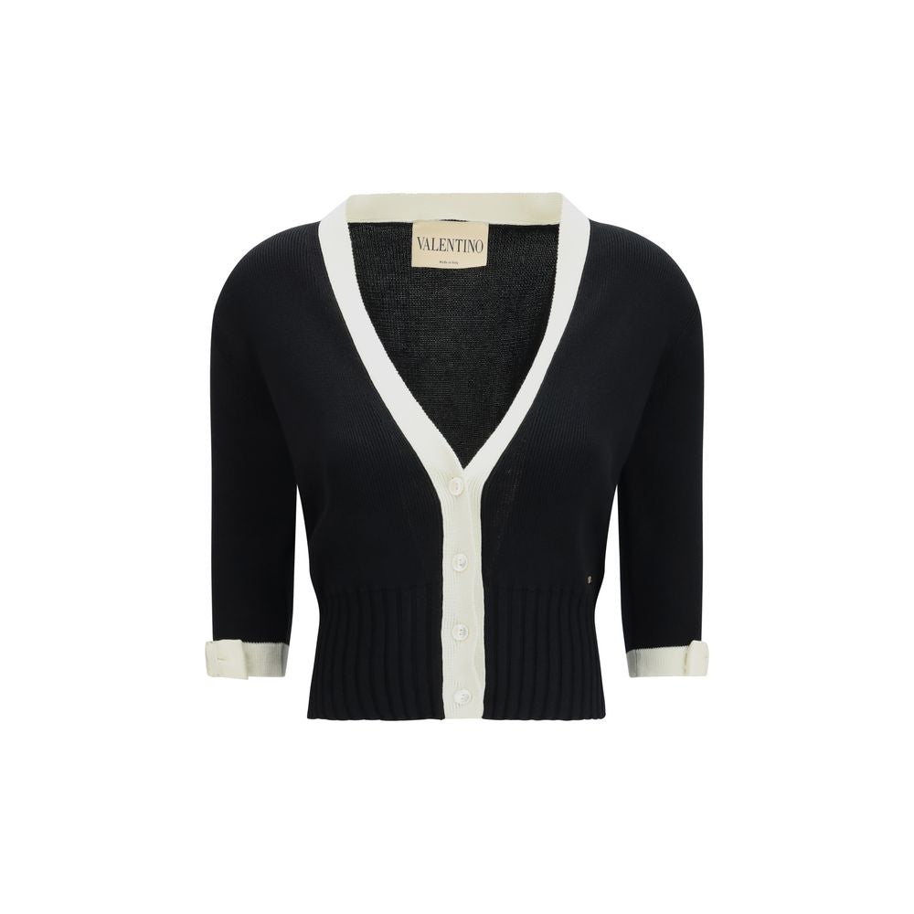 Cardigan en coton noir Valentino