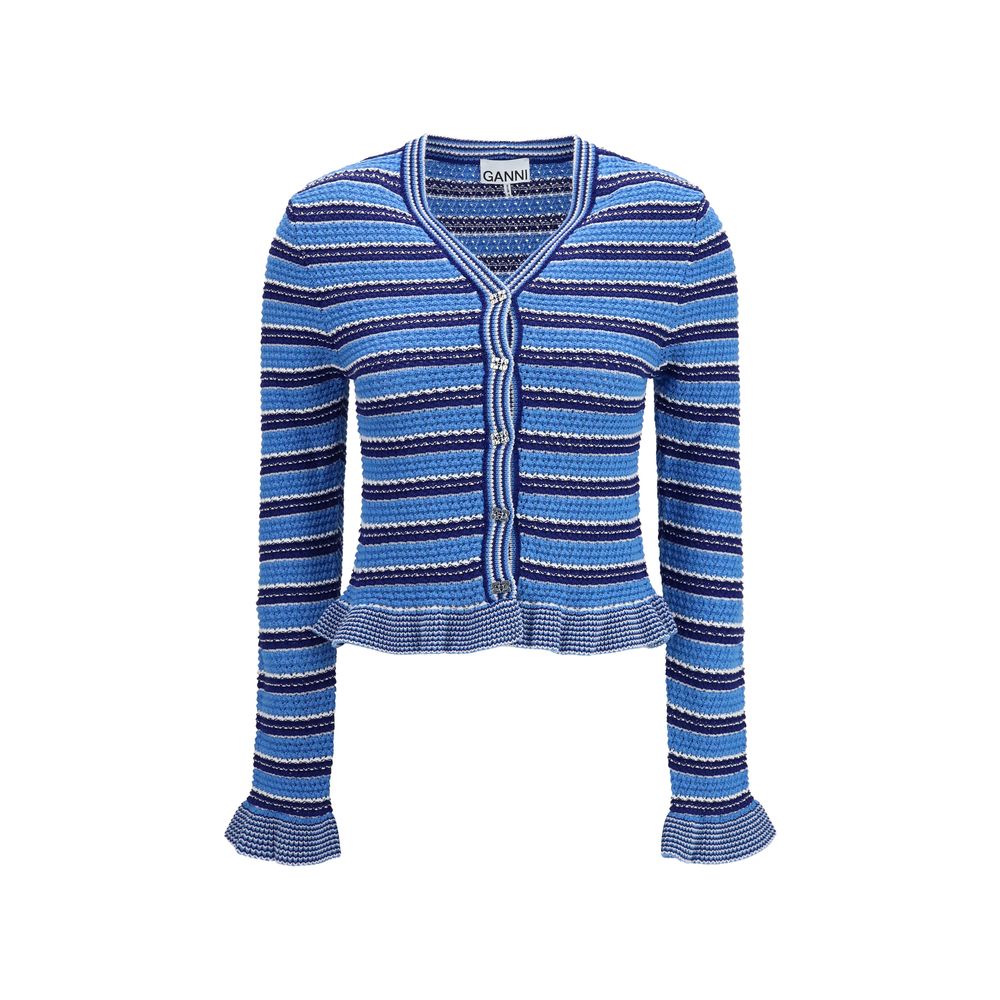 Ganni Blue Cardigan for Women
