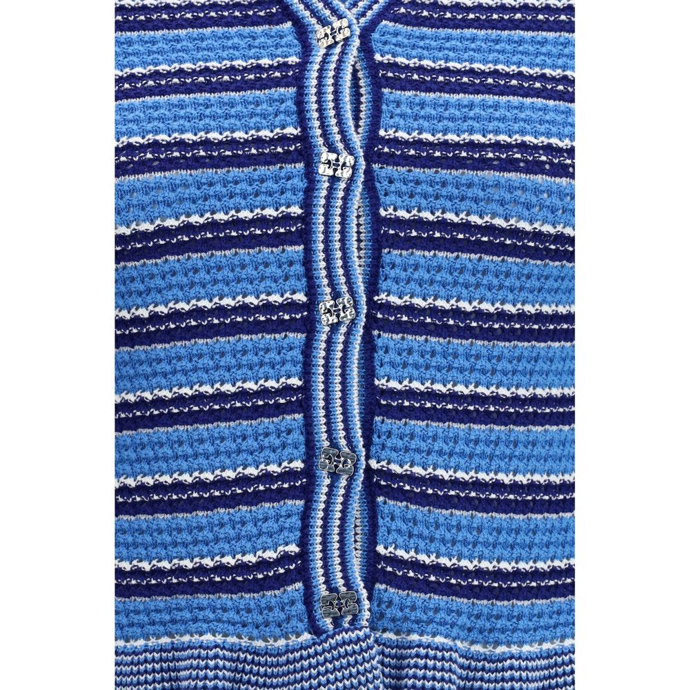 Ganni Blue Cardigan for Women detail view