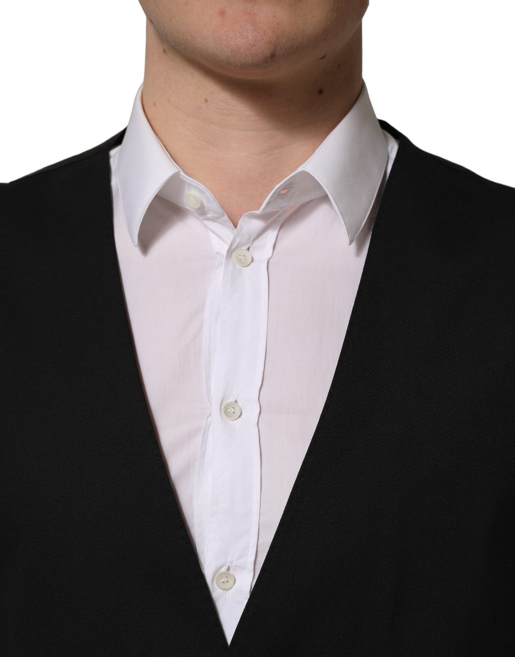 Gilet Dolce & Gabbana noir à simple boutonnage pour homme