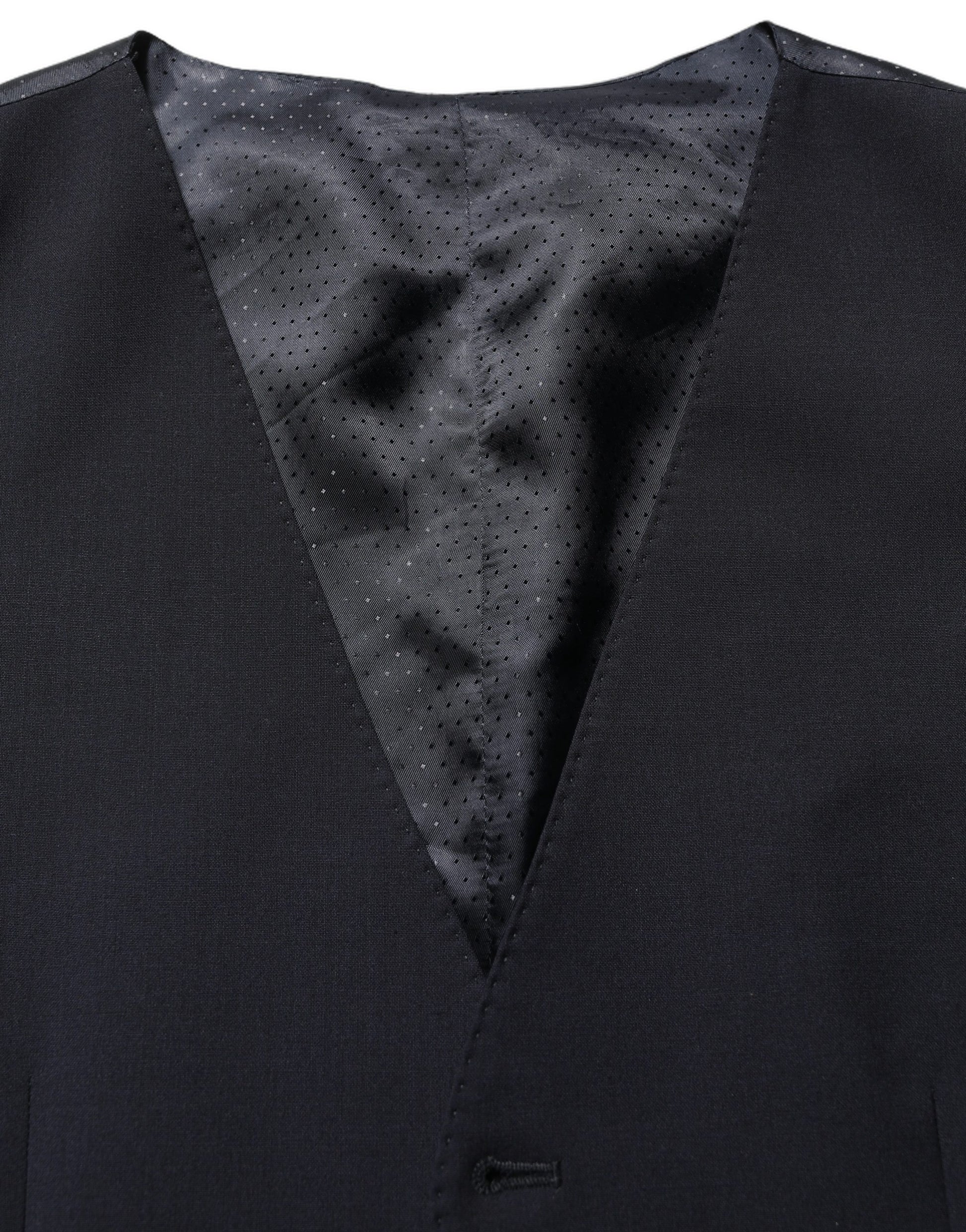 Gilet simple boutonnage Dolce & Gabbana en laine noire