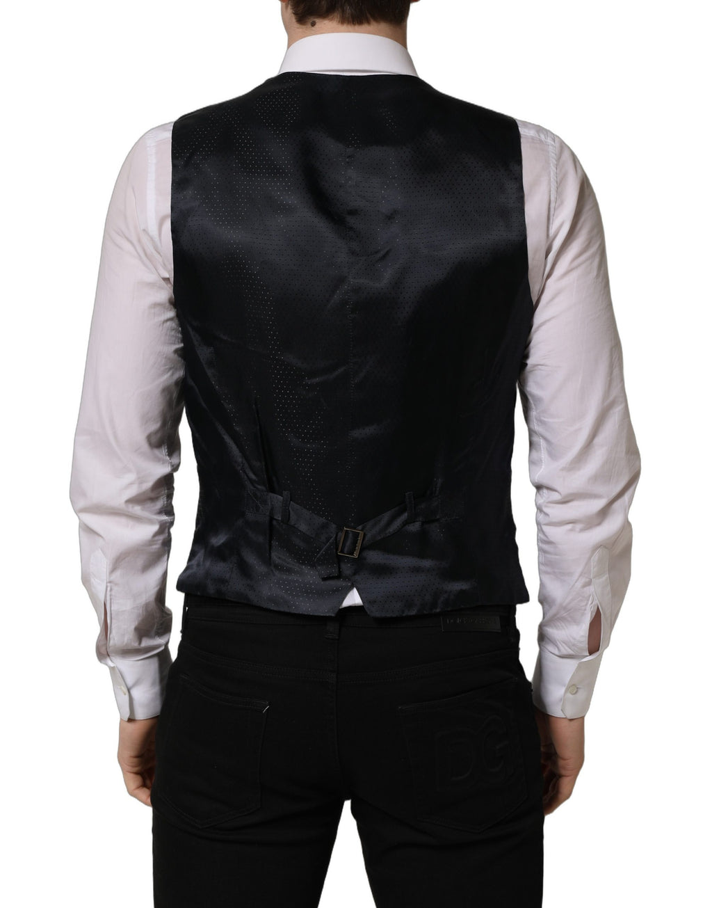 Gilet simple boutonnage Dolce & Gabbana en laine noire