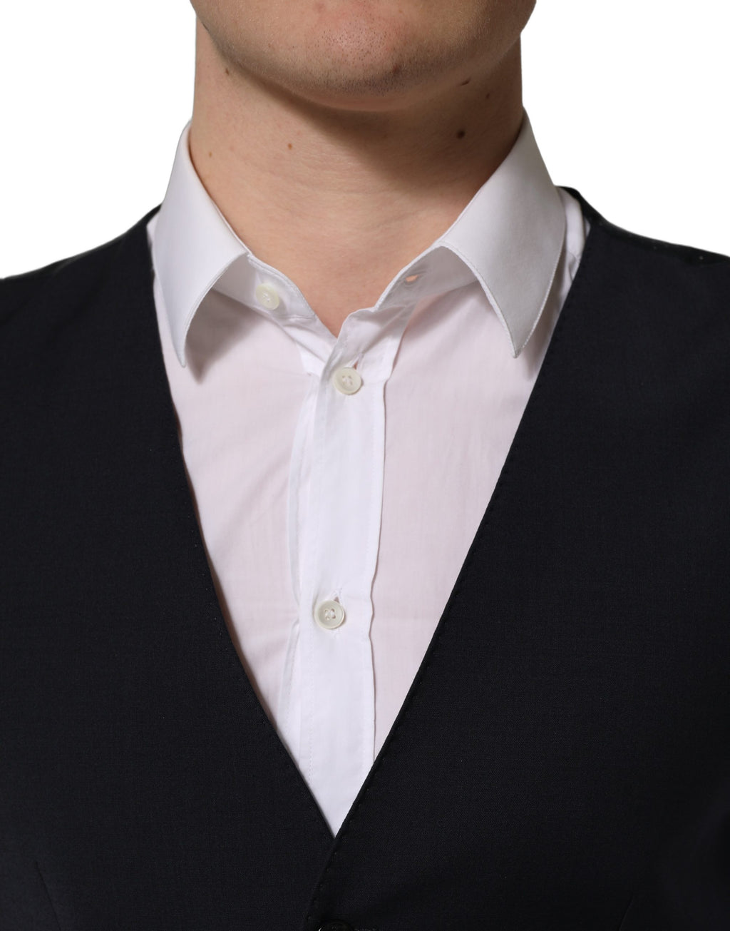 Gilet simple boutonnage Dolce & Gabbana en laine noire